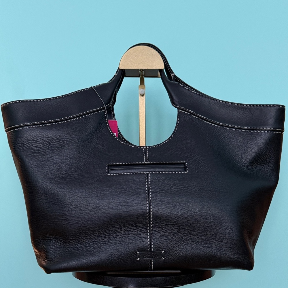 Vince Camuto Black Leather Tote